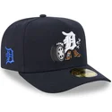 kepure-islenkta-tamsiai-melyna-priglundanti-59fifty-a-frame-cartoon-detroit-tigers-mlb-new-era