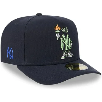Czapka z zakrzywionym daszkiem granatowa 59FIFTY A Frame Cartoon New York Yankees MLB od New Era