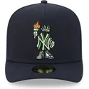 kepure-islenkta-tamsiai-melyna-priglundanti-59fifty-a-frame-cartoon-new-york-yankees-mlb-new-era