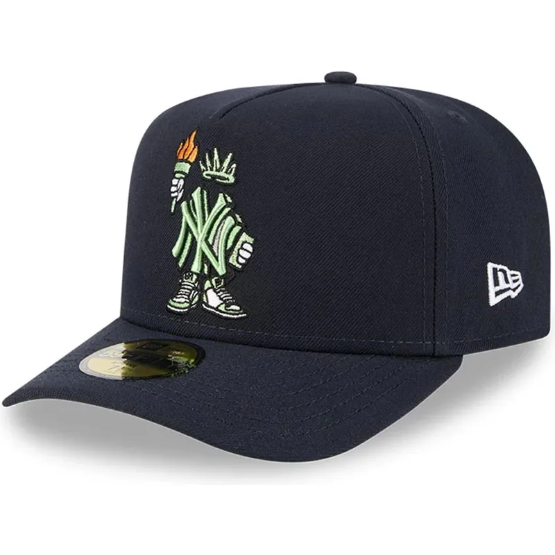 granatowa-zakrzywiona-czapka-dopasowana-59fifty-a-frame-cartoon-new-york-yankees-mlb-new-era