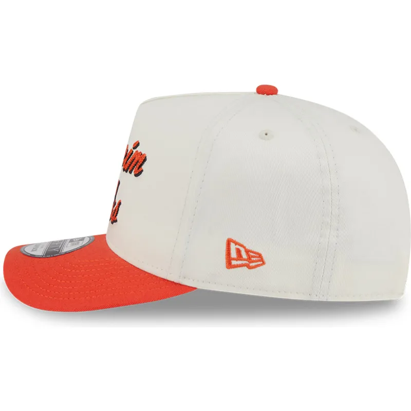 bezowo-pomaranczowa-czapka-z-zakrzywionym-daszkiem-snapback-9fifty-a-frame-chainstitch-anaheim-ducks-nhl-new-era