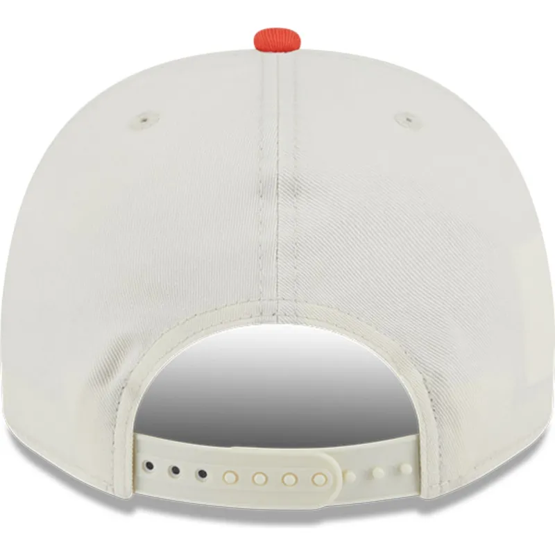 bezowo-pomaranczowa-czapka-z-zakrzywionym-daszkiem-snapback-9fifty-a-frame-chainstitch-anaheim-ducks-nhl-new-era