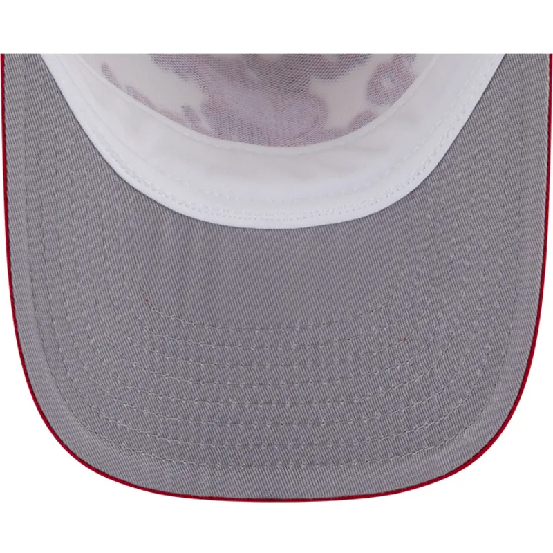 bezowo-czerwona-zakrzywiona-czapka-snapback-9fifty-a-frame-chainstitch-detroit-red-wings-nhl-new-era