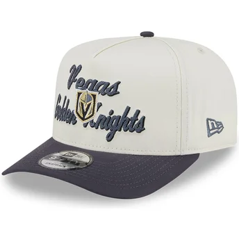 Beżowo-szara czapka z zakrzywionym daszkiem snapback 9FIFTY A Frame Chainstitch Vegas Golden Knights NHL od New Era