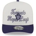 bezowo-fioletowa-czapka-z-zakrzywionym-daszkiem-snapback-9fifty-a-frame-chainstitch-toronto-maple-leafs-nhl-new-era