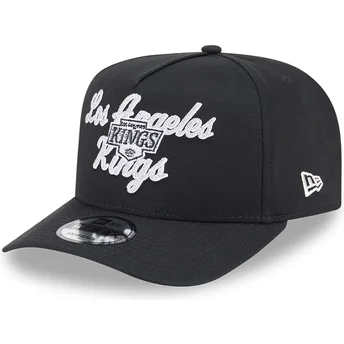 Gorra curva negra snapback 9FIFTY A Frame Chainstitch de Los Angeles Kings NHL de New Era