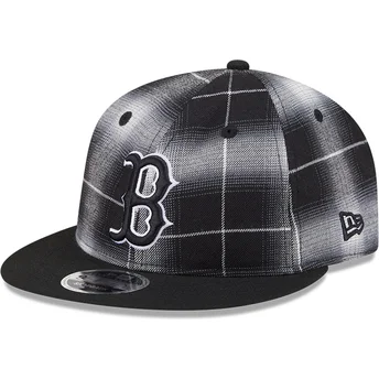 Cap plokščia black snapback 9FIFTY Retro Crown Plaid Boston Red Sox MLB New Era