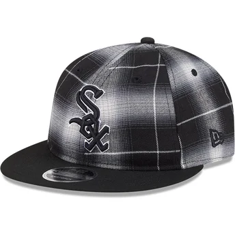 Czarna płaska czapka snapback 9FIFTY Retro Crown Plaid Chicago White Sox MLB marki New Era