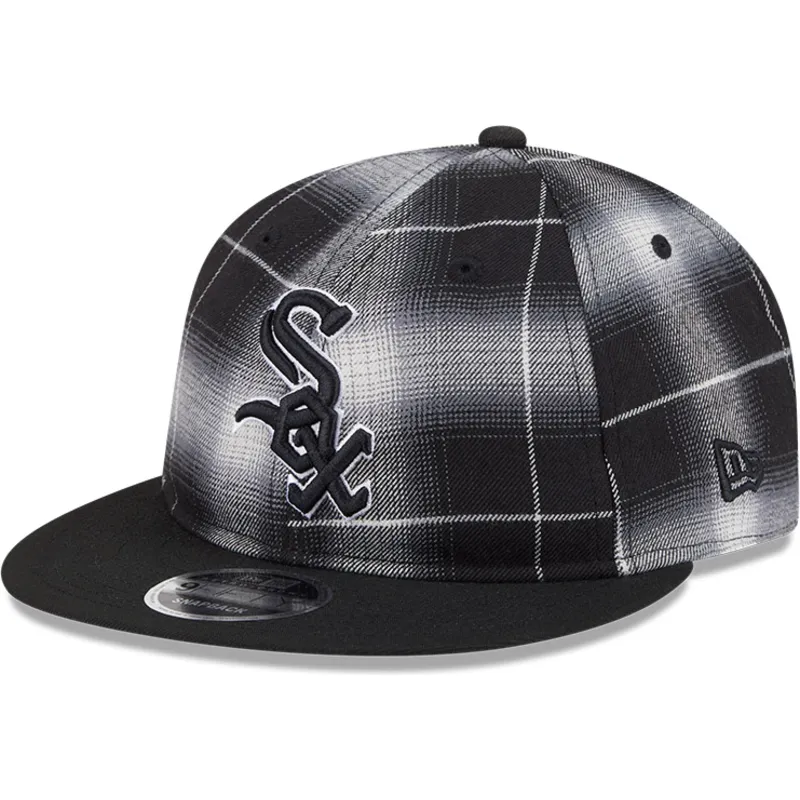 kepure-plokscia-juoda-snapback-9fifty-retro-crown-plaid-chicago-white-sox-mlb-new-era