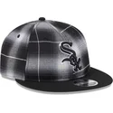 kepure-plokscia-juoda-snapback-9fifty-retro-crown-plaid-chicago-white-sox-mlb-new-era
