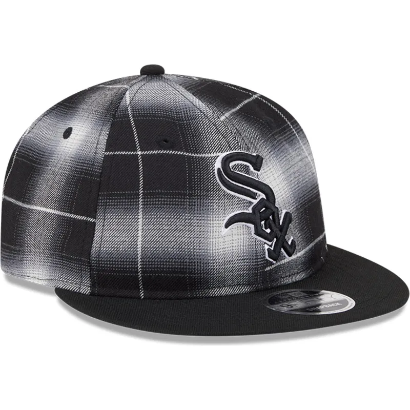kepure-plokscia-juoda-snapback-9fifty-retro-crown-plaid-chicago-white-sox-mlb-new-era