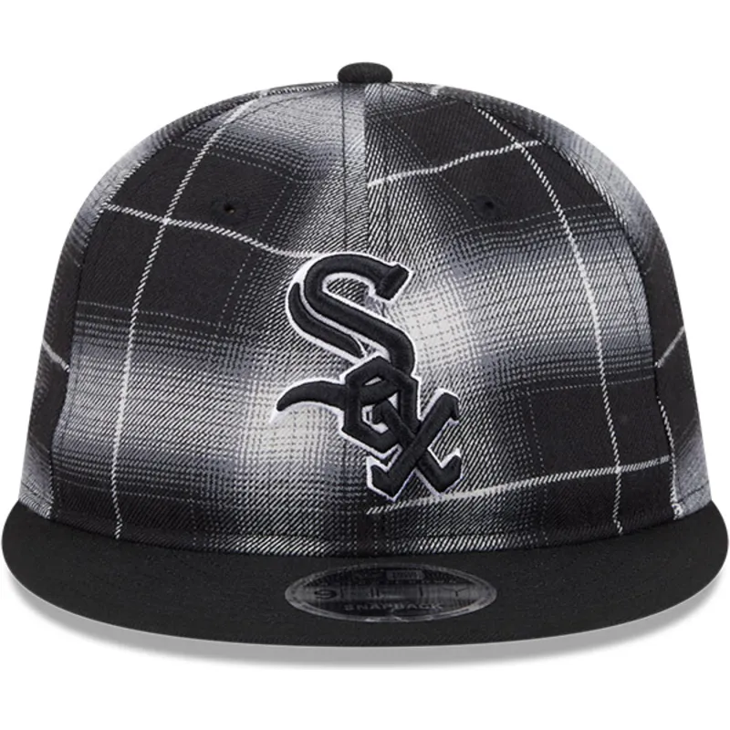 kepure-plokscia-juoda-snapback-9fifty-retro-crown-plaid-chicago-white-sox-mlb-new-era