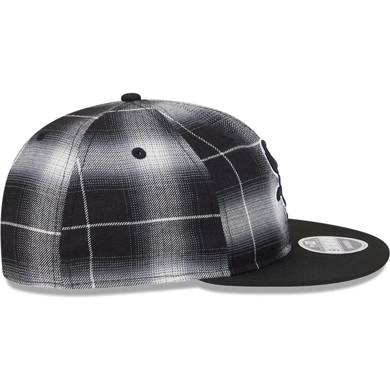 kepure-plokscia-juoda-snapback-9fifty-retro-crown-plaid-chicago-white-sox-mlb-new-era