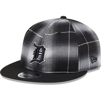 Cap plokščia black snapback 9FIFTY Retro Crown Plaid Detroit Tigers MLB New Era
