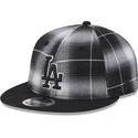 gorra-plana-negra-snapback-9fifty-retro-crown-plaid-de-los-angeles-dodgers-mlb-de-new-era