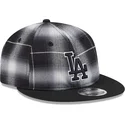 gorra-plana-negra-snapback-9fifty-retro-crown-plaid-de-los-angeles-dodgers-mlb-de-new-era