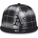 czarna-czapka-z-daszkiem-snapback-9fifty-retro-crown-plaid-oakland-athletics-mlb-od-new-era