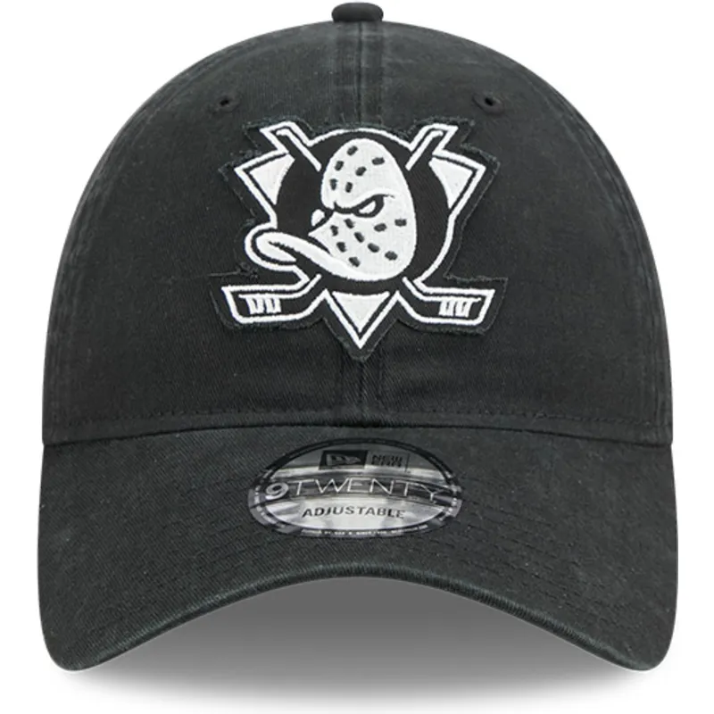 kepure-islenkta-juoda-reguliuojamas-9twenty-stamp-anaheim-ducks-nhl-new-era