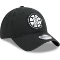 czarna-zakrzywiona-regulowana-czapka-9twenty-stamp-boston-bruins-nhl-od-new-era