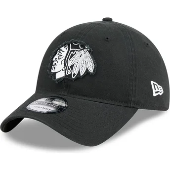 Kepurė išlenkta juoda reguliuojama juostelė 9TWENTY Stamp Chicago Blackhawks NHL New Era