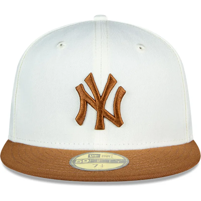 kepure-plokscia-ruda-priglundanti-59fifty-chrome-toast-side-patch-new-york-yankees-mlb-new-era