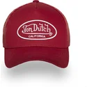 czerwona-regulowana-czapka-trucker-lof-b38-marki-von-dutch