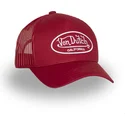 czerwona-regulowana-czapka-trucker-lof-b38-marki-von-dutch