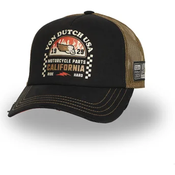 Czapka trucker czarno-brązowa CREW25 marki Von Dutch