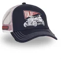 kepure-islenkta-tamsiai-melyna-snapback-crew26-von-dutch