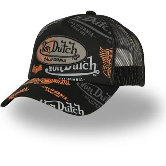 Kepurė išlenkta juoda snapback CAFE03 Von Dutch
