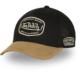 Czarna i brązowa czapka trucker SEM02 od Von Dutch
