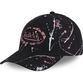 Czarna i różowa czapka z daszkiem snapback IMAG P od Von Dutch