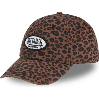 Czapka z daszkiem w panterkę regulowana LEO BR od Von Dutch