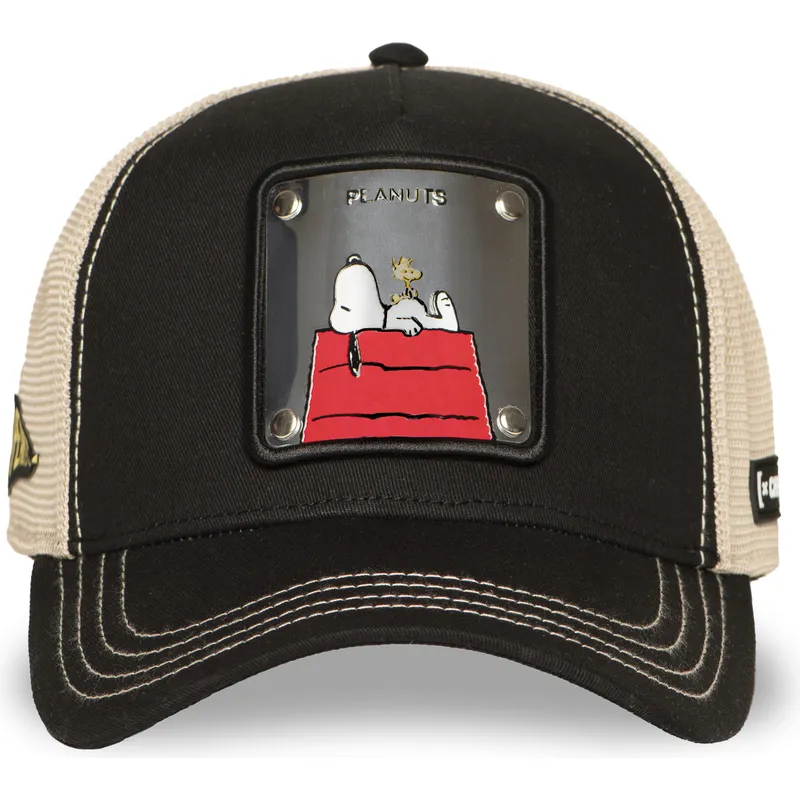 kepure-islenkta-juoda-snapback-pea6-naw6-snoopy-ir-carlis-braunas-zemes-riesutai-capslab