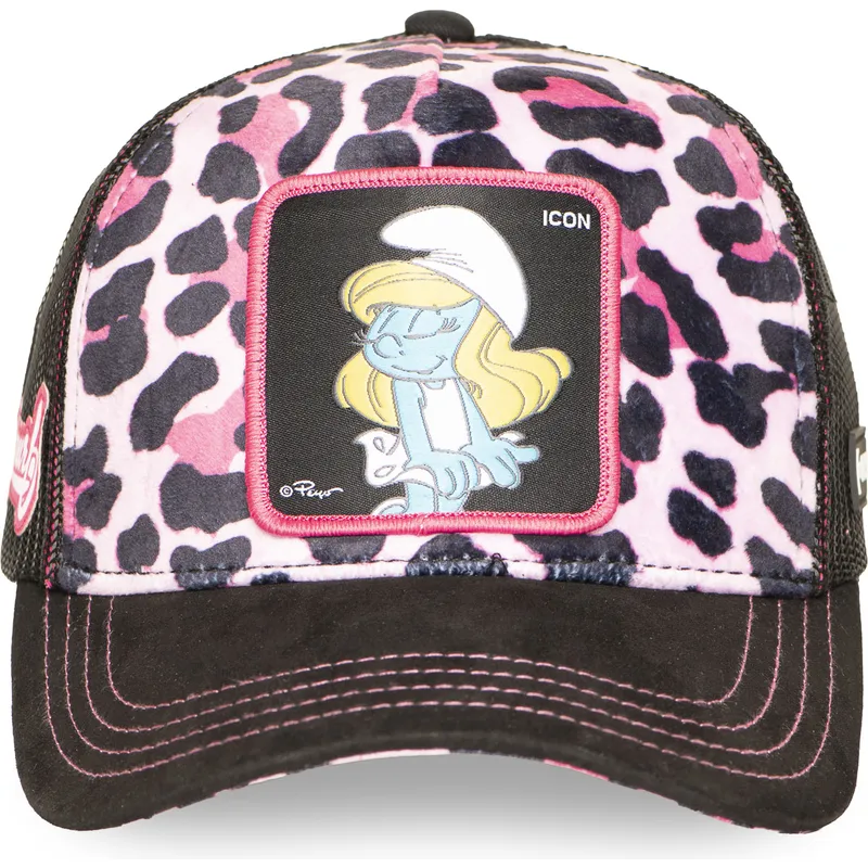 kepure-islenkta-vilkikas-leopardinis-snapback-rosa-pitufina-smu-leop-los-pitufos-smurfyte-the-smurfs-capslab