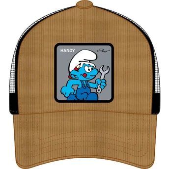 Czapka trucker brązowo-czarna Pitufo Manitas SMU HANDY Smerfy od Capslab