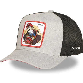 Czapka trucker szara i czarna Mario Kart SMK3 VRO Super Mario Bros. od Capslab