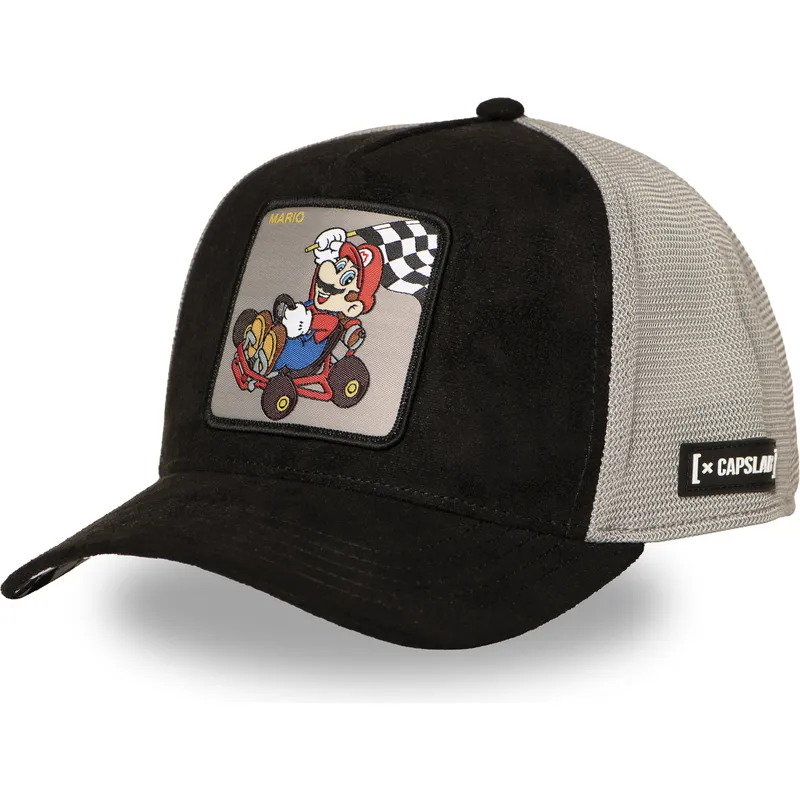 czapka-trucker-czarna-i-szara-mario-kart-smk3-che-super-mario-bros-od-capslab