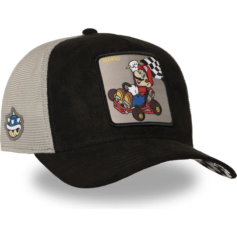 czapka-trucker-czarna-i-szara-mario-kart-smk3-che-super-mario-bros-od-capslab
