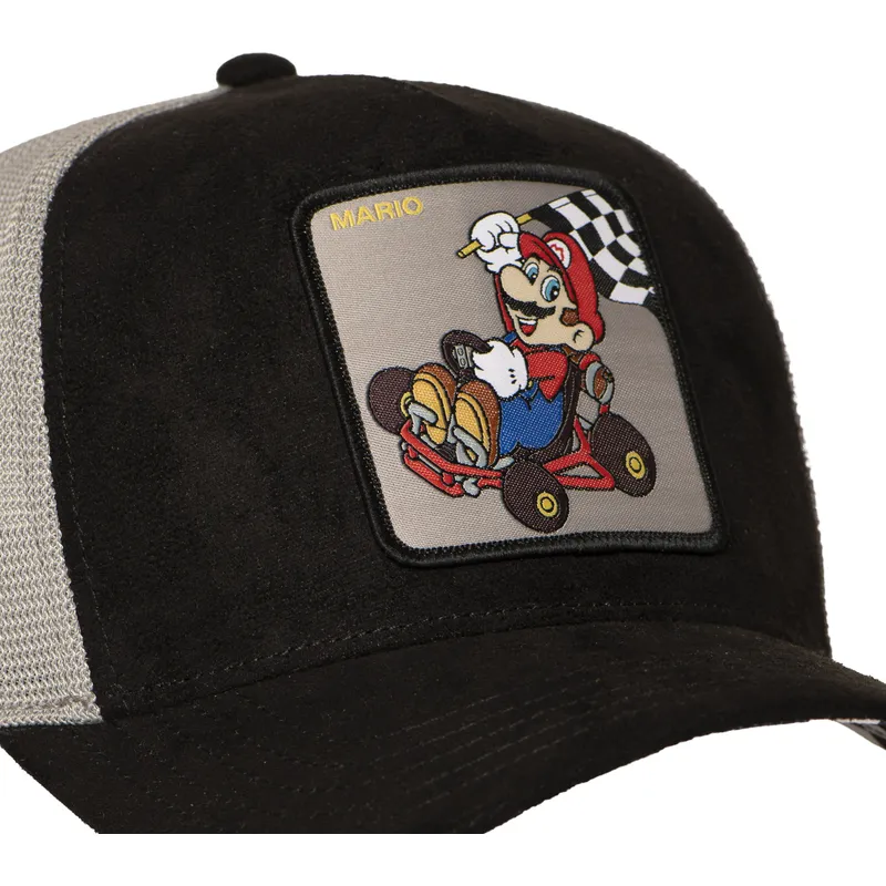 czapka-trucker-czarna-i-szara-mario-kart-smk3-che-super-mario-bros-od-capslab