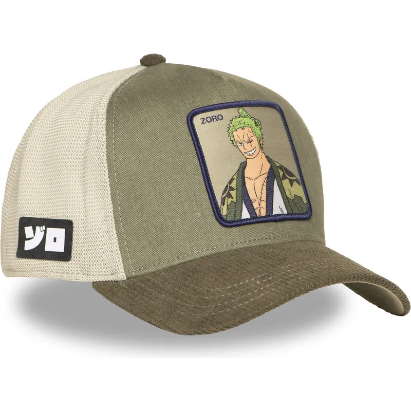 czapka-trucker-zielona-i-bezowa-roronoa-zoro-op6-zor-one-piece-od-capslab