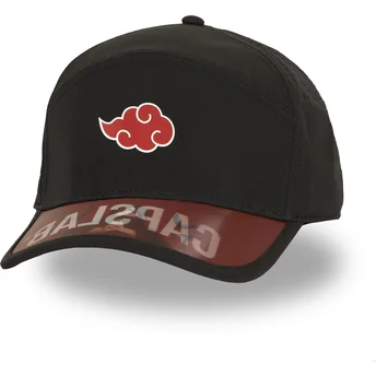 Kepurė išlenkta juoda reguliuojama juostelė Akatsuki NS5 AKA Naruto Akatsuki Naruto Capslab