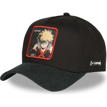 Czarna i zielona czapka z daszkiem snapback Katsuki Bakugo MHA2 BAK My Hero Academia od Capslab
