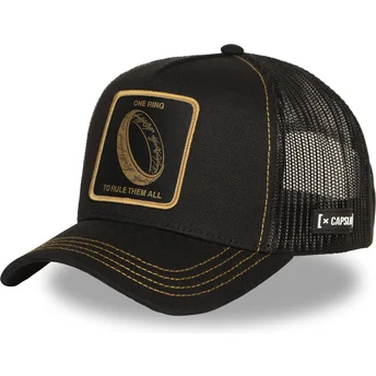 Gorra trucker negra Anillo Único LOTR RIN El Señor de los Anillos de Capslab