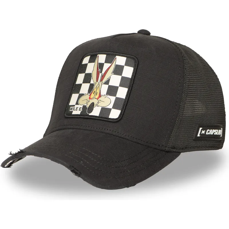 kepure-islenkta-juoda-snapback-loo12-wil-kojotas-looney-tunes-capslab