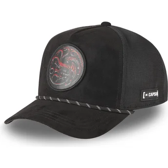 Czarna czapka trucker Casa Targaryen HOD SYM Gra o Tron od Capslab