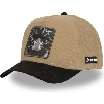 Capslab Curved Brim Son Goku DBS7 UNI Dragon Ball Brown and Black Snapback Cap
