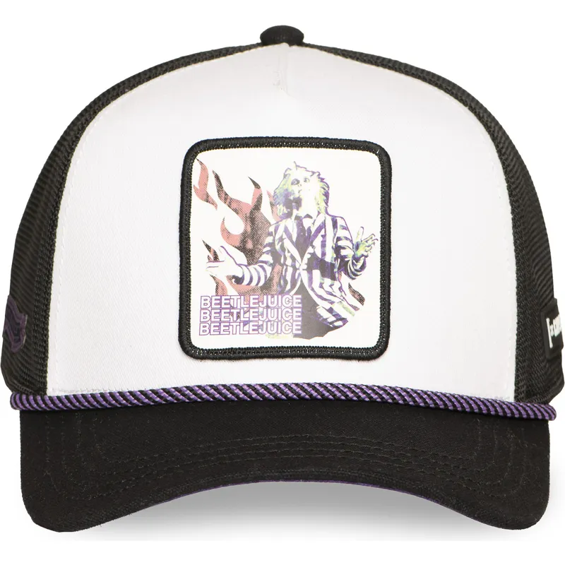 kepure-islenkta-vilkikas-juoda-snapback-beetlejuice-btj-bee-beetlejuice-beetlejuice-beetlejuice-capslab