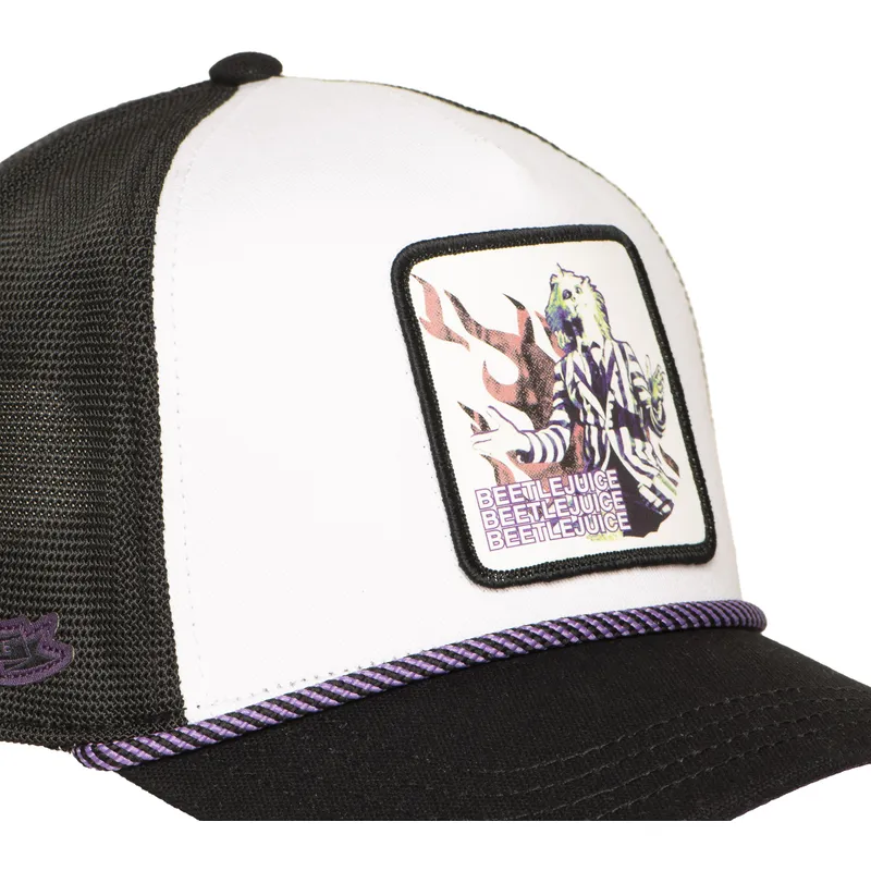 kepure-islenkta-vilkikas-juoda-snapback-beetlejuice-btj-bee-beetlejuice-beetlejuice-beetlejuice-capslab