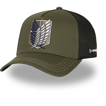 Czapka trucker zielono-czarna Cuerpo de Exploración AOT2 SCO Attack On Titan od Capslab
